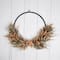 24" Fall Harvest Pale Rose & Thistle with Foliage Artificial Wreath